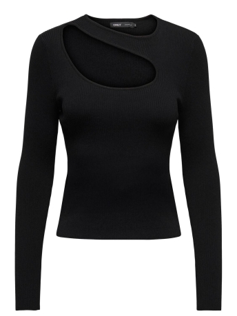 Only Trui ONLMEDDI LS PEEK-A-BOO O-NECK CC CS 15320764 BLACK