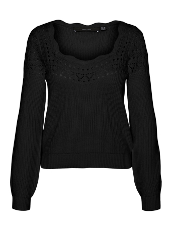 Vero Moda Trui VMCELLA LS SWEETHEART PULLOVER 10293855 BLACK