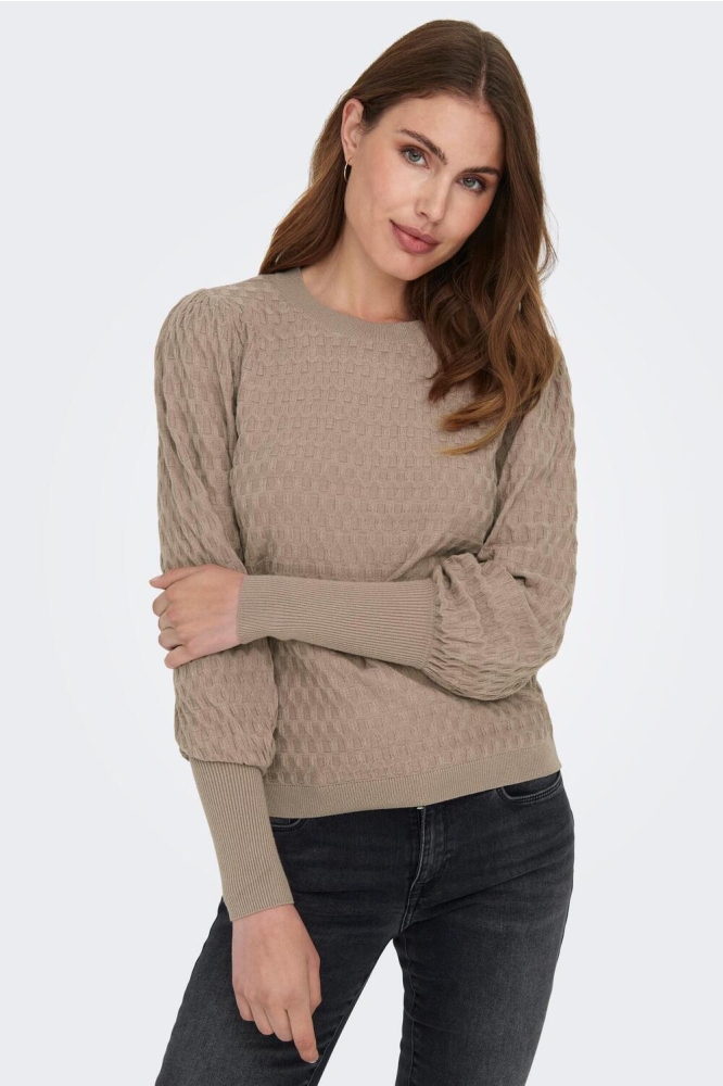 ONLFAYE LIFE L/S PULLOVER KNT NOOS 15264797 Silver Mink