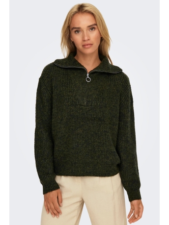 Only Trui ONLBAKER L/S ZIP PULLOVER KNT NOOS 15247008 Rosin/MELANGE
