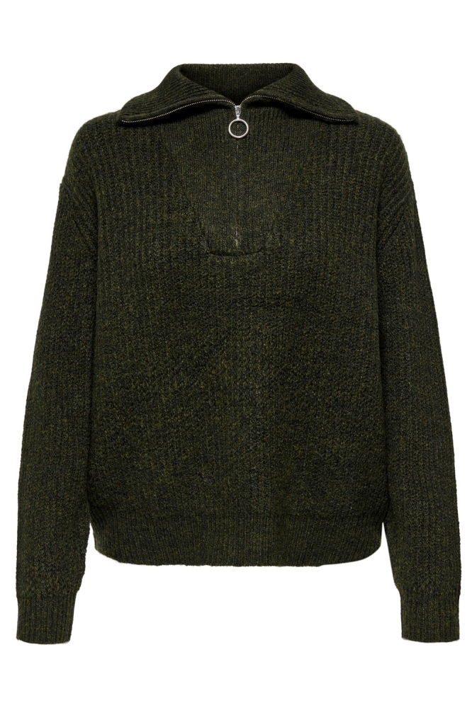 ONLBAKER L/S ZIP PULLOVER KNT NOOS 15247008 Rosin/MELANGE