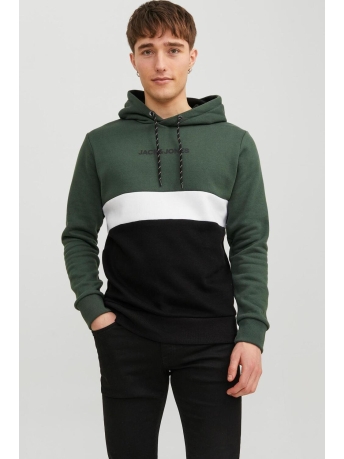 Jack & Jones Trui JJEREID BLOCKING SWEAT HOOD NOOS 12233959 MOUNTAIN VIEW