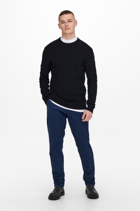 Only & Sons blauwe heren trui | Model