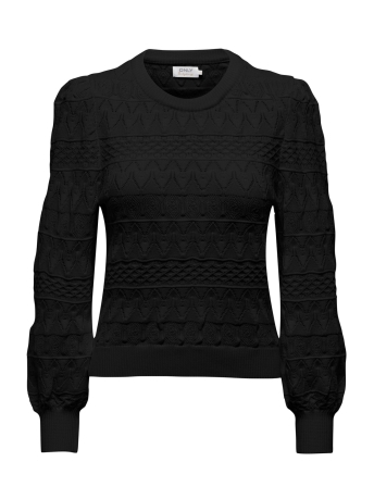 Only Trui ONLSANDY LS STRUCTURE O-NECK CC KNT 15294798 Black