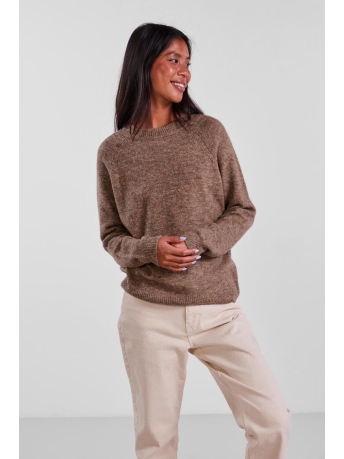 Pieces Trui PCJULIANA LS O-NECK KNIT NOOS BC 17126277 Fossil