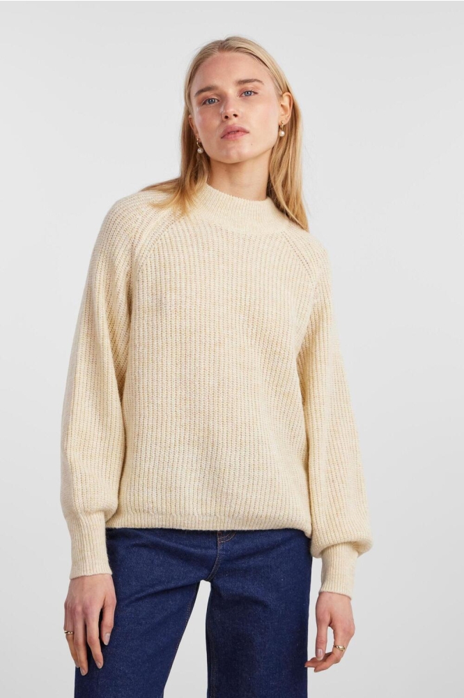PCNATALEE LS O-NECK KNIT NOOS BC 17139855 Birch