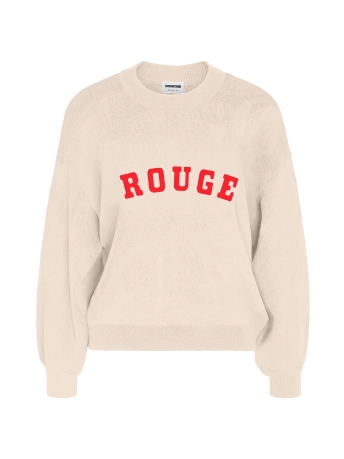 Noisy may Trui NMCHARLOTT L/S O-NECK KNIT 27028159 Eggnog/FLAME SCAR