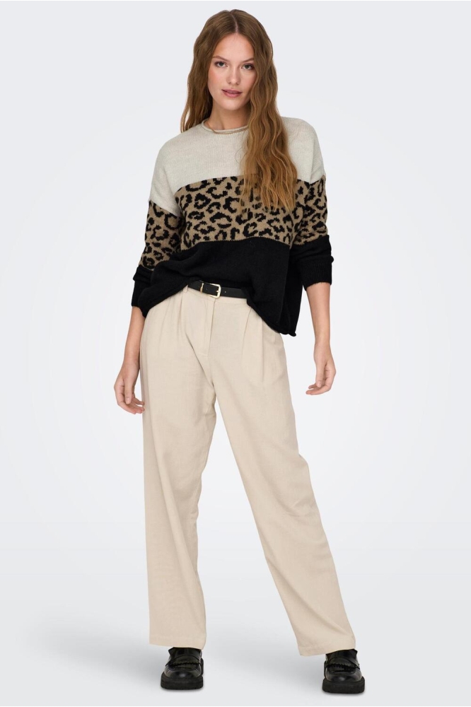 onljade animal ls o-neck cc knt 15294969 only trui moonbeam
