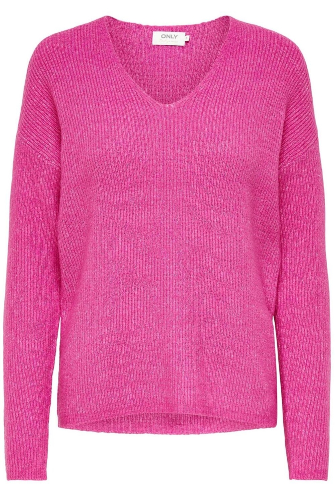 ONLCAMILLA V-NECK L/S PULLOVER KNT 15204588 Strawberry Moon/MELANGE