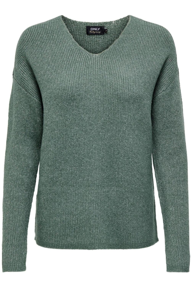 ONLCAMILLA V-NECK L/S PULLOVER KNT 15204588 LAUREL WREATH