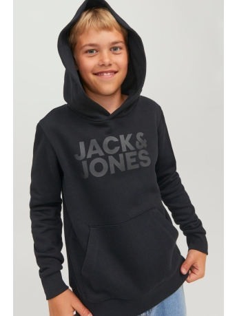 Jack & Jones Junior Trui JJECORP LOGO SWEAT HOOD NOOS JNR 12152841 Black/Large print