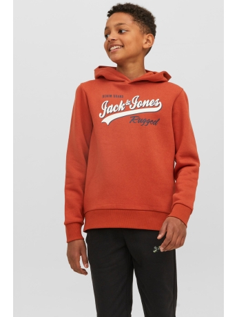 Jack & Jones Junior Trui JJELOGO SWEAT HOOD 2 COL 22/23 NOOS 12212287 Cinnabar