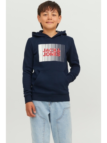 Jack & Jones Junior Trui JJECORP LOGO SWEAT HOOD PLAY NOOS J 12237459 Navy Blazer