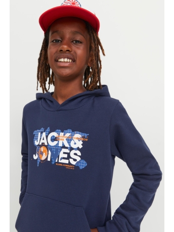 Jack & Jones Junior Trui JCODUST SWEAT HOOD SN JNR 12241029 Navy Blazer