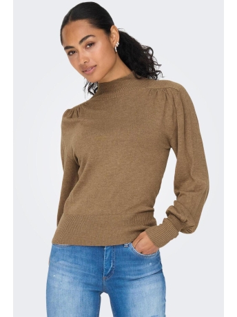 Only Trui ONLJULIA LIFE LS HIGHNECK CC KNT 15294597 Toasted Coconut/Melange