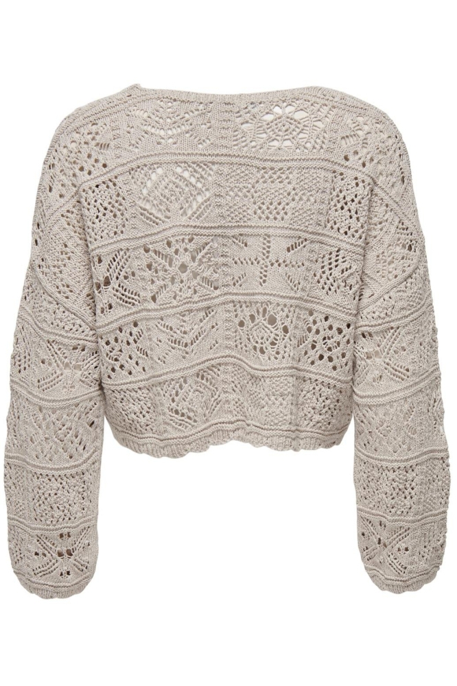 Only beige dames vest | Achteraanzicht