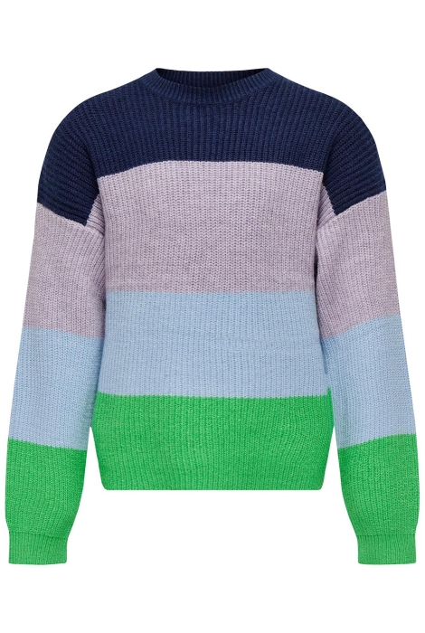kogsandy l/s stripe pullover knt no 15207169 kids only trui island green