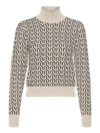 Vero Moda Trui VMGOLDNEEDLEART LS HIGHNECK PULLOVE 10304004 BIRCH