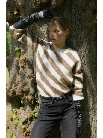 Vero Moda Trui VMLARA LS O-NECK PULLOVER GA BOO 10290818 Birch/W.BROWN L