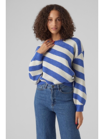 Vero Moda Trui VMLARA LS O-NECK PULLOVER GA BOO 10290818 Beaucoup Blue/W.BIRCH