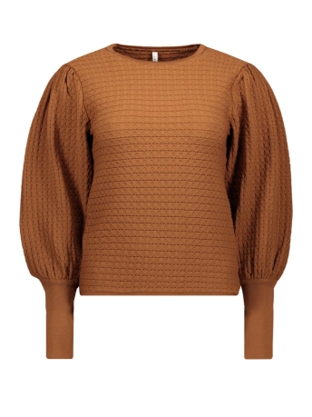 Only Trui ONLGINNY LS PUFF ONECK CS KNT 15303629 Toasted Coconut