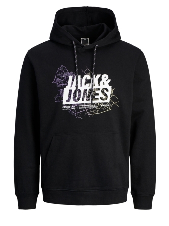 Jack & Jones Trui JCOMAP LOGO SWEAT HOOD SN 12252310 Black