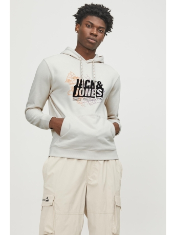 Jack & Jones Trui JCOMAP LOGO SWEAT HOOD SN 12252310 MOONBEAM