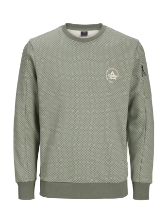 Jack & Jones Trui JCOAOP CHESTPRINT SWEAT CREW NECK S 12257933 AGAVE GREEN