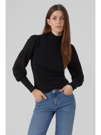 Vero Moda Trui VMFELIPA LS HIGHNECK PULLOVER GA BO 10291040 black