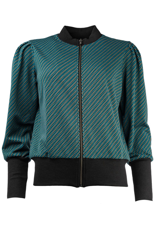 MARYLOU LS GRAPHIC BLOCKS JACQUARD 23W1 IT093 03 344 CANEEL BAY