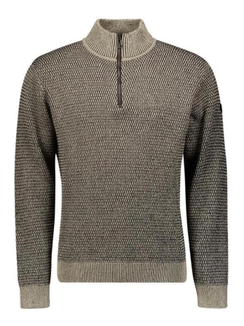 NO-EXCESS Trui TRUI MET HALVE RITS 21230904SN 014 STONE