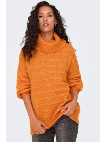 Only Trui ONLCELINA LIFE LS LOOSE ROLLNECK CC 15294803 RUSSEL ORANGE