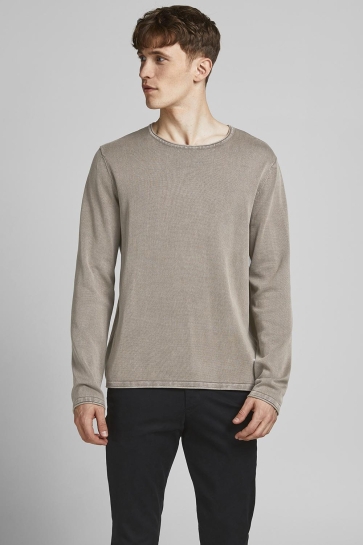 Jack & Jones Trui JJELEO KNIT CREW NECK NOOS 12174001 Crockery