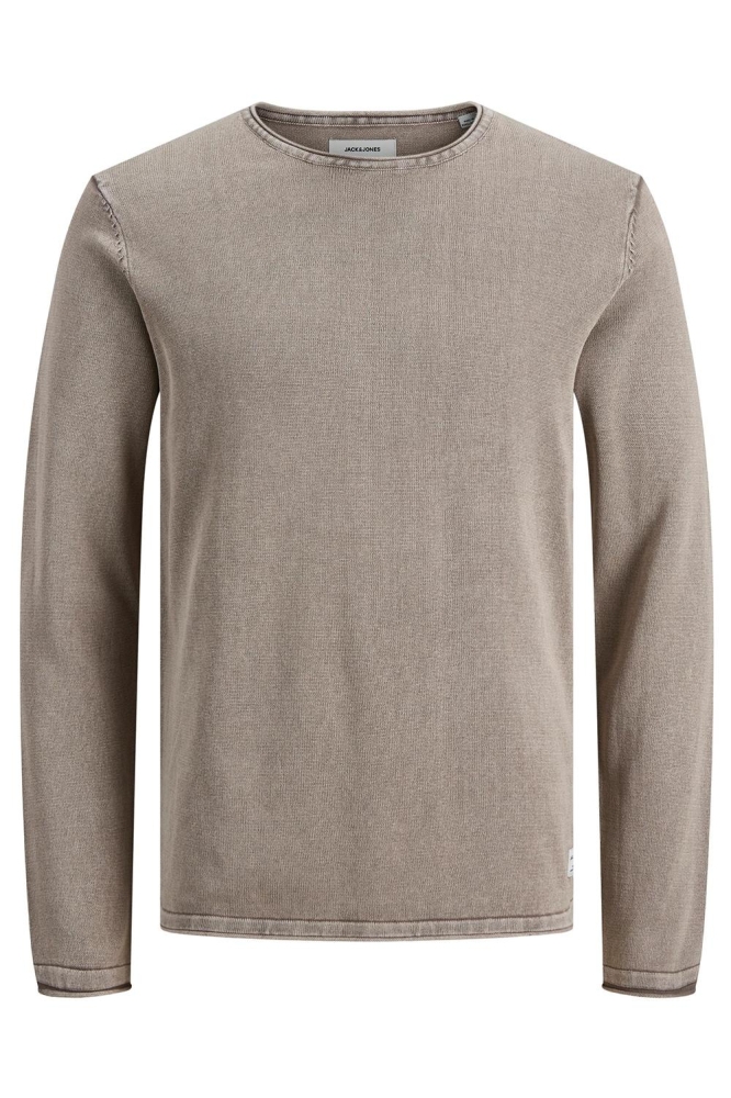 Jack & Jones beige heren trui | Vooraanzicht