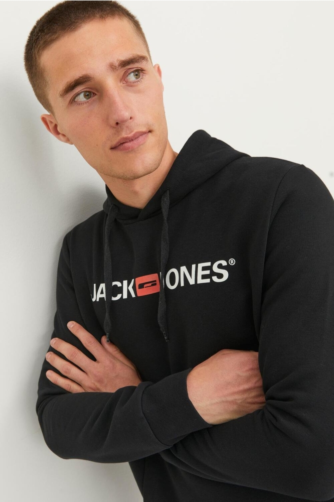 JJECORP OLD LOGO SWEAT HOOD NOOS 12137054 Black