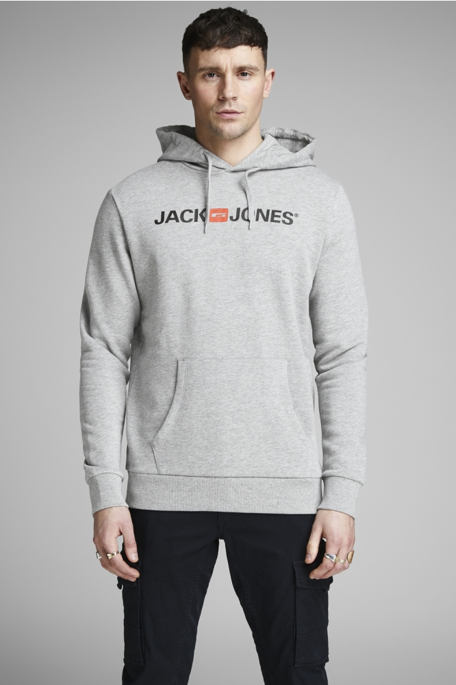 JJECORP OLD LOGO SWEAT HOOD NOOS 12137054 Light Grey Melange