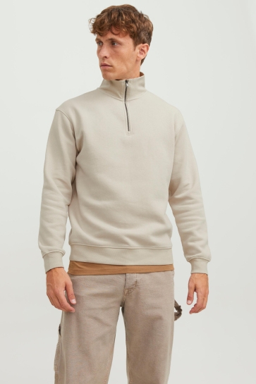 Jack & Jones Trui JJEBRADLEY SWEAT HALF ZIP NOOS 12250747 Moonbeam