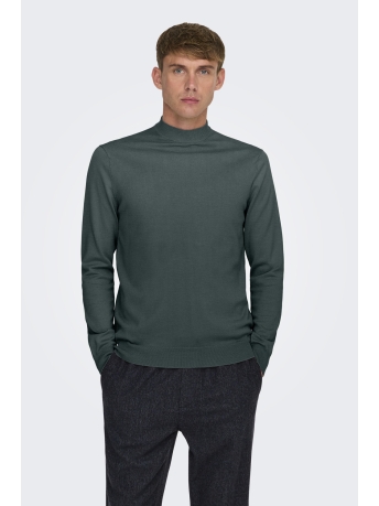 Only & Sons Trui ONSWYLER LIFE REG 14 LS MOCK KNIT 22027562 Darkest Spruce