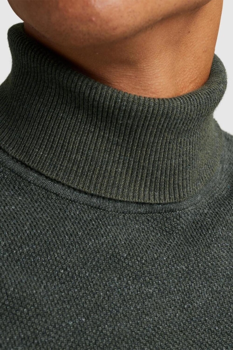 Cast Iron groene heren trui | Close up