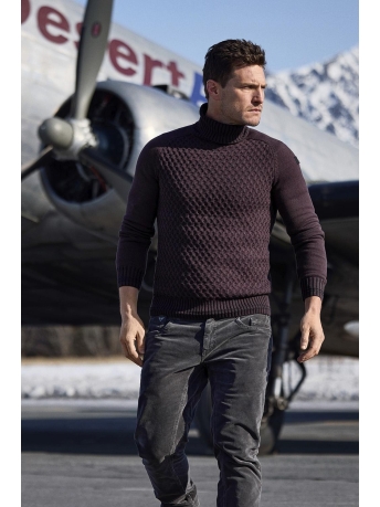 PME legend Trui TURTLENECK PULLOVER WITH TEXTURE PKW2310302 8200