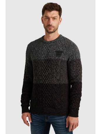 PME legend Trui R NECK CABLE KNIT PKW2310305 9139
