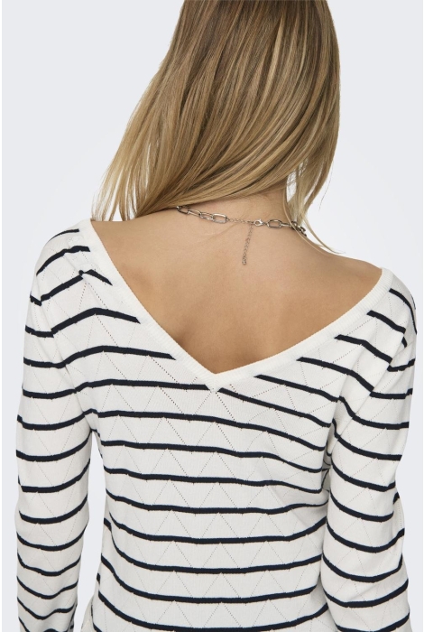 Jacqueline de Yong jdyflow l/s v-neck stripe pullover