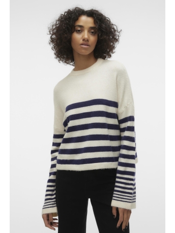 Vero Moda Trui VMHURRICANE LS O-NECK PULLOVER GA BF 10291354 BIRCH/ASTRAL