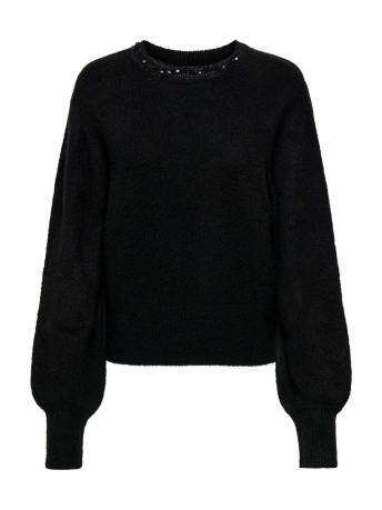 Only Trui ONLAVI LS EMBELLISH O-NECK EX KNT 15323962 Black