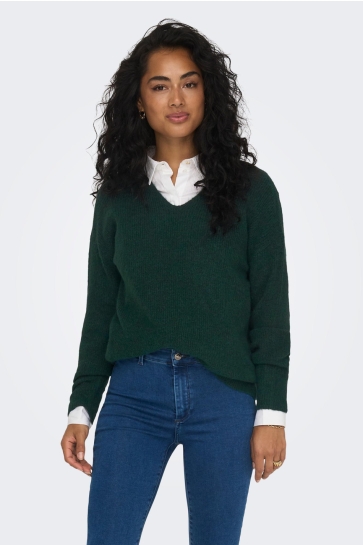 Only Trui ONLCAMILLA V-NECK L/S PULLOVER KNT 15204588 Scarab