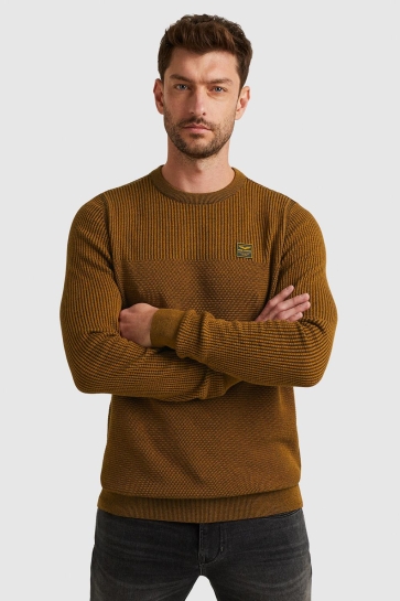 PME legend Trui PULLOVER WITH DIFFERENT TEXTURES PKW2310300 8196