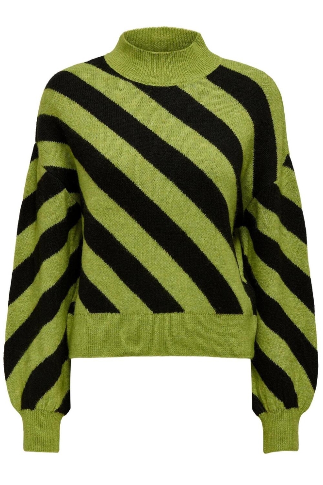JDYKLARA L/S STRIPE PULLOVER KNT 15322483 LIMA BEAN