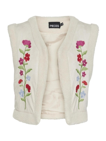 Pieces Vest PCBOSTON VEST D2D 17149044 Birch/FLOWERS