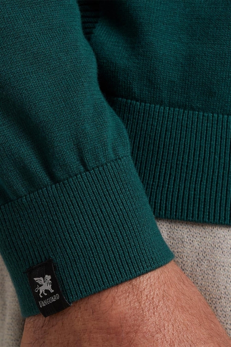 Vanguard groene heren sweater | Close up