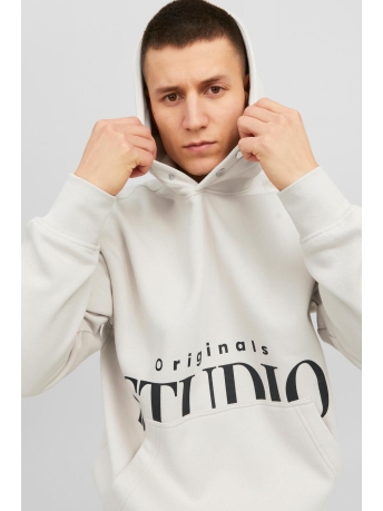 Jack & Jones Trui JORVESTERBRO BACK SWEAT HOOD SN 12245926 Moonbeam